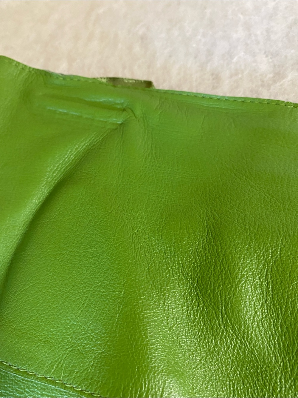 Wilson’s Green Leather A-Line Mini Skirt - Picture 5 of 12